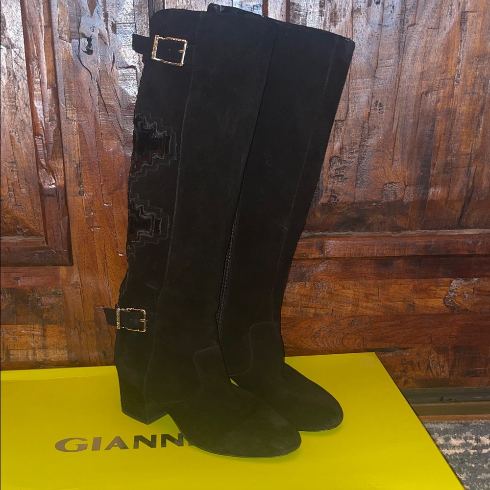 Gianni Bini Black suede over the knee boots. Size 7.5